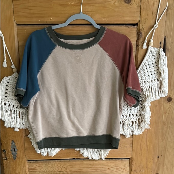 NATURAL LIFE Multicolor Raglan Sleeve Tee small - Picture 2 of 4
